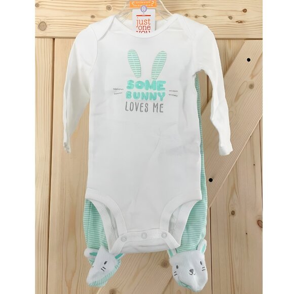 5/$20 NEW 2Pc 6M Boys Carter's SOME BUNNY LOVES ME Outfit - Picture 1 of 5